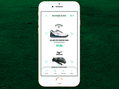 Golf store UI concept