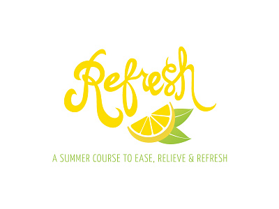 Refresh Logo branding design hand lettering logo refresh typography yellow