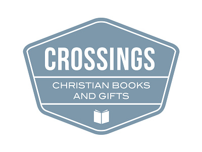 Crossings Logo books branding church logo non profit store