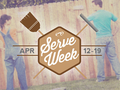 Serve Week Logo branding church graphic logo serve volunteer