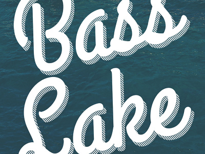 Bass Lake branding logo script typography