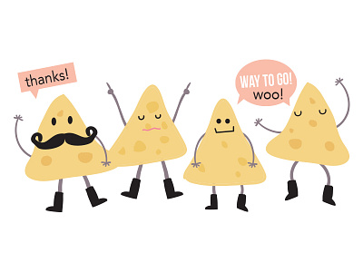 Team Nacho cheeky cheery chip face fun illustration nacho whimsy