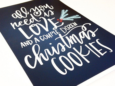 Xmas Cookie Exchange Invite christmas cookies invitation lettering party typography xmas