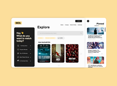 IMBD Re-Design 🎬 design illustration imdb movie movies redesign ui ux web web design webdesign website