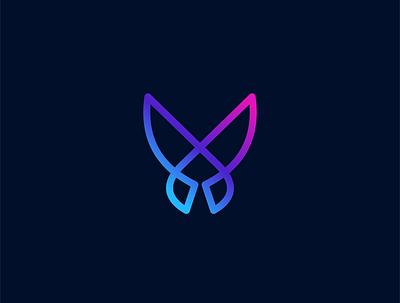 butterfly app butterfly flat line lineart logo logo design monoline