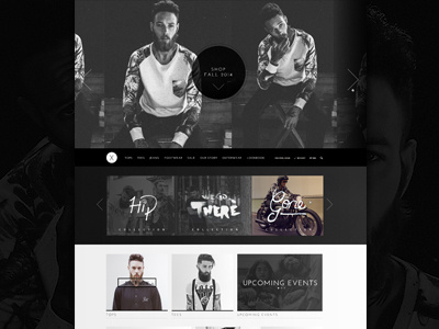 Fashion Brand X design fashion handdrawn hipster home landing shop store ui webpage website