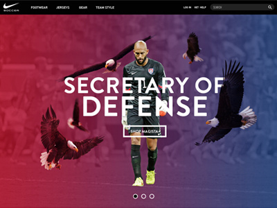 Nike Soccer commerce football hero homepage howard landing nike soccer ui usa webpage website