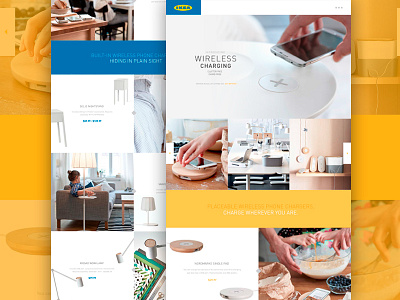 Ikea Wireless Charging color design full width ikea landing layout photography promotional web website wireless