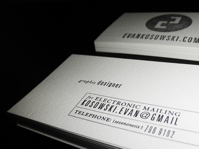 Letterpressed + Hand Stamped bc business card design designer evan kosowski letterpress logo stamp typography