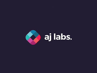 AJ Labs Logo app branding color icon identity labs logo mark modern type