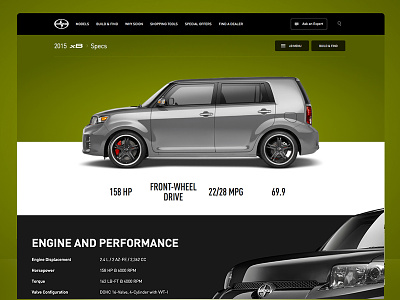 Scion Redesign automotive car cars color design huge redesign scion toyota vehicles web website