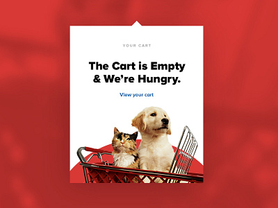 Empty Cart cart cat design dog dropdown ecommerce empty flyout pet shopping ui website
