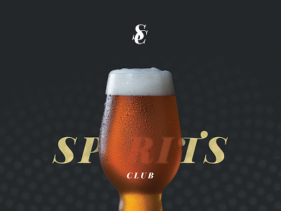 Spirits Club alcohol beer design draft monogram patter poster print spirits typography