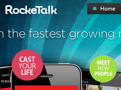 Rocketalk V2 color iphone mobile phone social talk texture ui ux web website