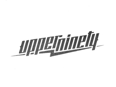 UpperNinety lightning logo ninety texture type typography upper
