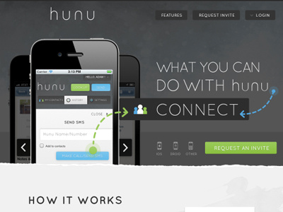 Hunu.Me app connect homepage hunu icon mobile people social