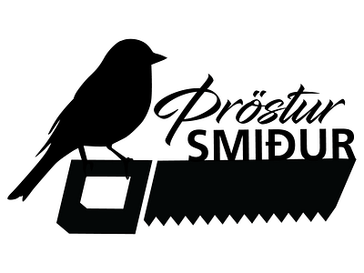 Þröstur smiður bird bird logo carpenter design logo logo design vector þröstur