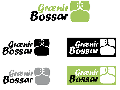 'Grænir Bossar' logo cloth diapers logo logo design