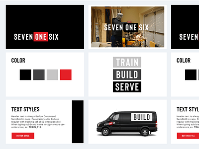 Seven One Six branding design fundraising logo print typography website