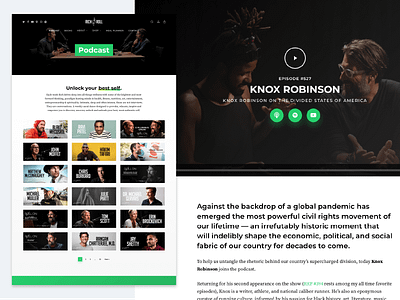 Rich Roll Podcast Post Design design ux website