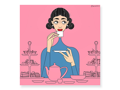 What's the tea illustration procreate tea teagirl teatime