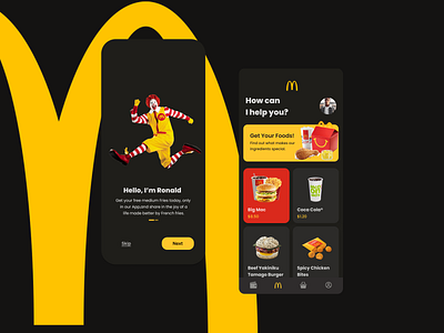 McDonald's - Redesign app branding design design app ui uidesign ux