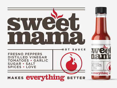 Sweet Mama Drib branding design fire heat idenity logomark pepper swtl swtldesignco wordmark