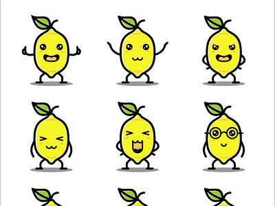 Cute Lemon Face Emoticon