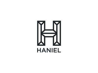 Haniel branding line logo monogram vector