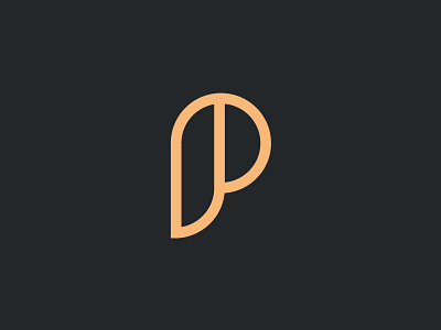 P branding line logo monogram simple vector