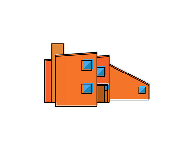 House buildings copenhagen house simple vector