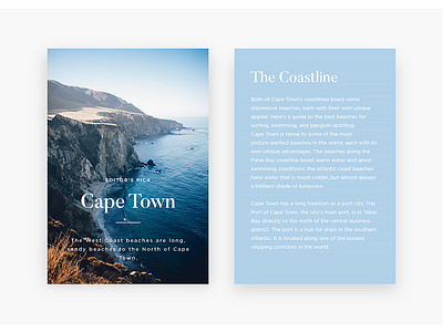 Cards Exploration app booking explore minimal nature ocean reading sleek ui ux water wild