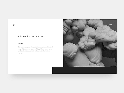 Structure Zero app architecture interface minimal portfolio sleek structure ui ux webdesign white