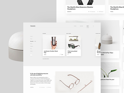 THELESS - Own product clean dark desktop interface minimal minimalism pure ui ux web webdesign white