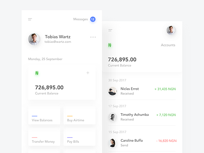 Banking - Feed android app banking clean dashboard finance interface ios minimal money ui ux