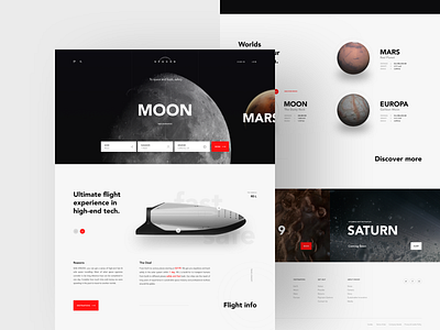 SPACED - Website after effects animation clean concept design interface minimal shop space spacedchallenge ui ux