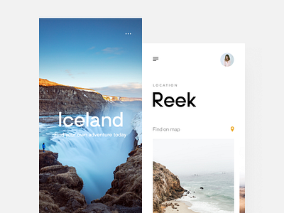 Hiker's Journal - Mobile app clean interface minimal mobile nature ocean travel ui ux vocation web