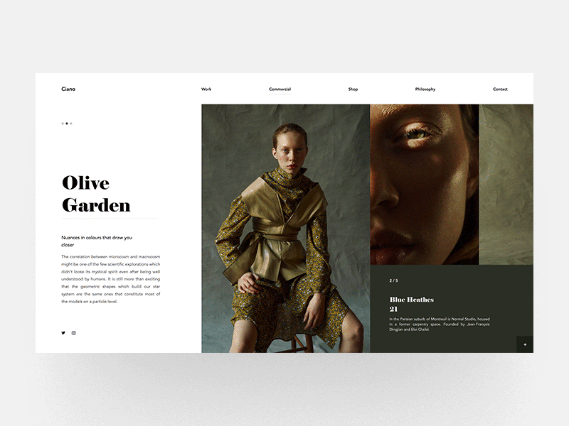 Ciano exploration clean ecommerce fashion interaction interface minimal shop ui ux web website