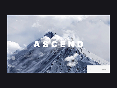 Ascend blog clean interaction interactive interface minimal mountain nature travel ui ux web website