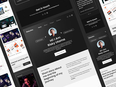 Risky - Personal Portofolio design designer figma figmadesign indonesia logo personal personal portofolio portofolio portofolio design product designer risky utm ui ui design uiux user interface ux ux design website website portofolio