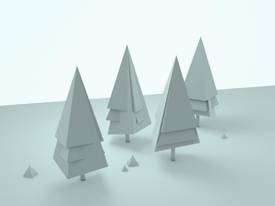 bouncing trees bouncing c4d cinema4d commercial forest trees