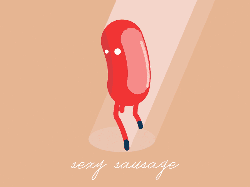 Sexy sausage... (walk cycle)
