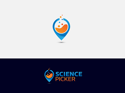 science picker branding branding design colorful design dribbble gradients illustration lab logo logo design picker pin sci fi science science illustration vector