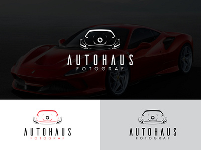 Autohaus black logo car car logo car photography colorful dribbble ferrari ferrari photography graphicdesign illustration logo logo design photography branding photography logo red and black redhead vector