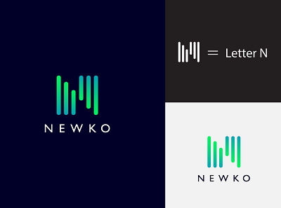 NEWKO black logo blue logo branding branding design colorful corporate design dribbble gradient logo graphic design icon illustration logo n letter tech company tech logo technology logo vector