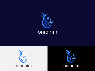 Onionim Logo Design blue logo branding branding design colorful design dribbble food gradient logo graphic design illustration logo onion onion logo tech logo technology vector