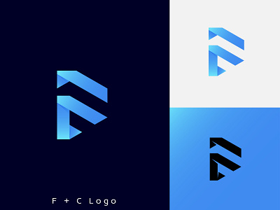 FC Letter Logo - Abstract Logo - Iconic Logo 3d abstract logo branding branding design colorful design dribbble fc letter logo gradient logo graphic design illustration letter logo logo vector