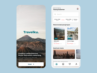 Travel app | travelku | mobile ui ui ux