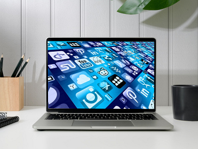 Free Front View MacBook Pro Mockup Design