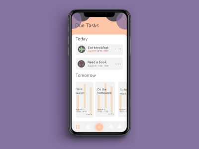 Due Tasks animation app branding design graphic design minimal ui ux vector